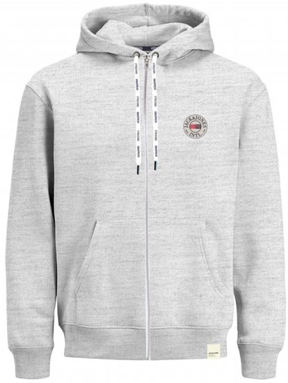 Jack & Jones JORINTERNATIONAL ZIP Hoodie Grey - Felpe & felpe con cappuccio - Felpe & Felpe con Cappuccio Uomo Taglie Forti