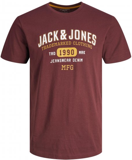 Jack & Jones JJSTAMP TEE Red - Magliette - Magliette Uomo Taglie Forti