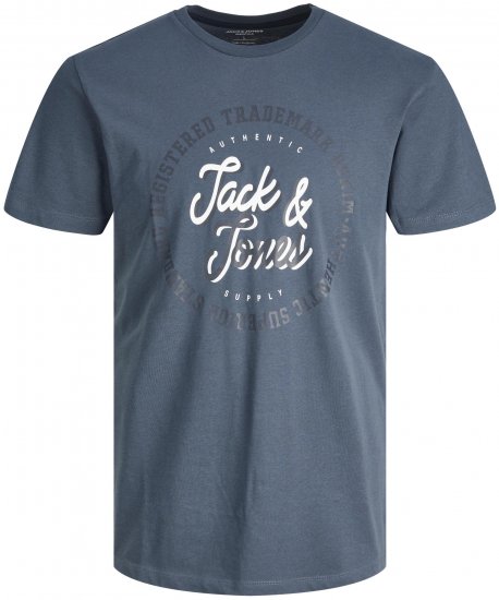 Jack & Jones JJSTAMP TEE Ombre Blue - Magliette - Magliette Uomo Taglie Forti