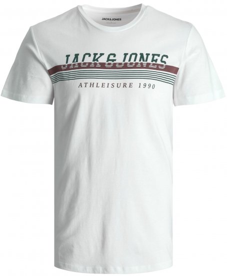 Jack & Jones JJIRON TEE White - Magliette - Magliette Uomo Taglie Forti