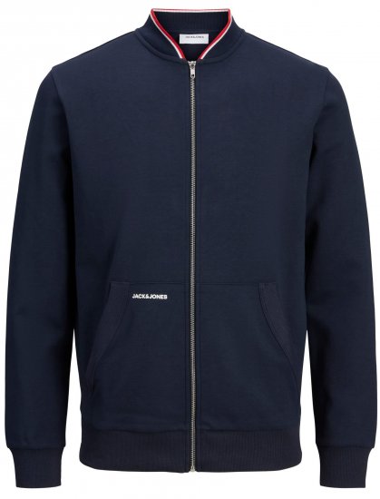 Jack & Jones JJAIDEN ZIP Sweater Navy - Felpe & felpe con cappuccio - Felpe & Felpe con Cappuccio Uomo Taglie Forti