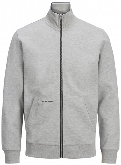Jack & Jones JJAIDEN ZIP Sweater Grey - Felpe & felpe con cappuccio - Felpe & Felpe con Cappuccio Uomo Taglie Forti