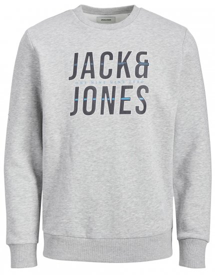 Jack & Jones JJXILO Sweat Light Grey - Felpe & felpe con cappuccio - Felpe & Felpe con Cappuccio Uomo Taglie Forti