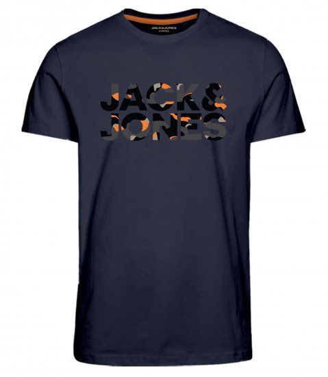 Jack & Jones JJRAMP T-Shirt Soldier Print Navy - Magliette - Magliette Uomo Taglie Forti