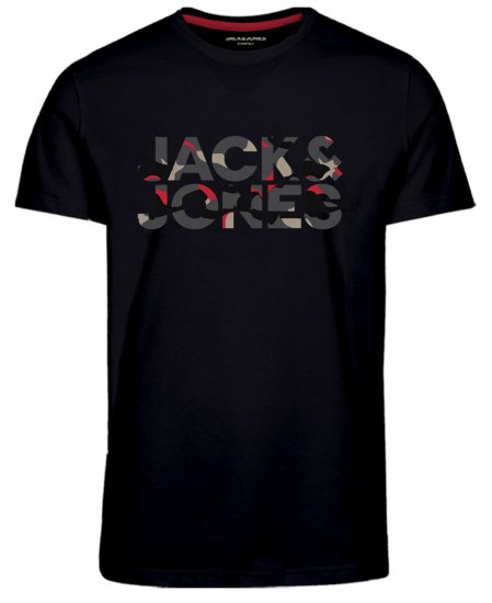 Jack & Jones JJRAMP T-Shirt Soldier Print Black - Magliette - Magliette Uomo Taglie Forti