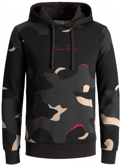 Jack & Jones JJCRAMP Hoodie Black - Felpe & felpe con cappuccio - Felpe & Felpe con Cappuccio Uomo Taglie Forti