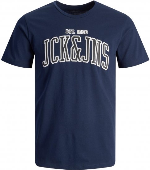 Jack & Jones JJCEMB TEE Navy - Magliette - Magliette Uomo Taglie Forti