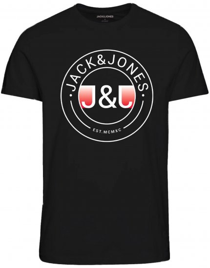 Jack & Jones JJMILAS T-Shirt Black - Magliette - Magliette Uomo Taglie Forti