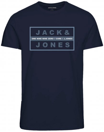 Jack & Jones JJSTORM TEE Navy - Magliette - Magliette Uomo Taglie Forti