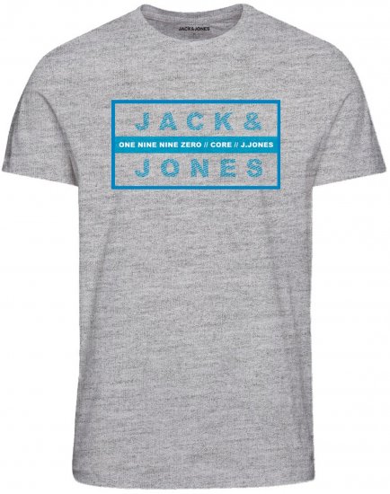 Jack & Jones JJSTORM TEE Grey - Magliette - Magliette Uomo Taglie Forti