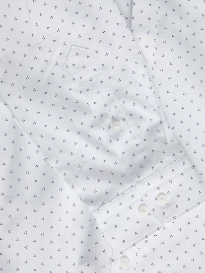 Jack & Jones JPRBLACARDIFF Print Shirt LS White - Camicie - Camicie Taglie Forti Uomo
