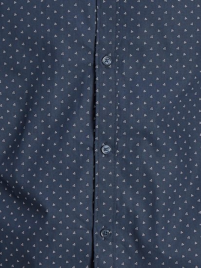 Jack & Jones JPRBLACARDIFF Print Shirt LS Navy - Camicie - Camicie Taglie Forti Uomo