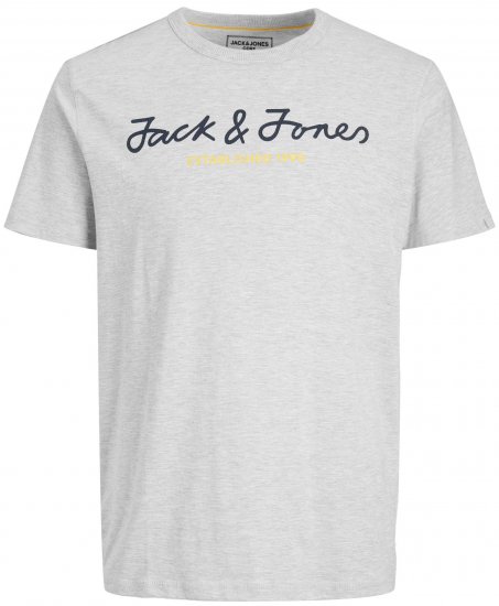 Jack & Jones JCOBERG UPSCALED TEE Grey - Magliette - Magliette Uomo Taglie Forti