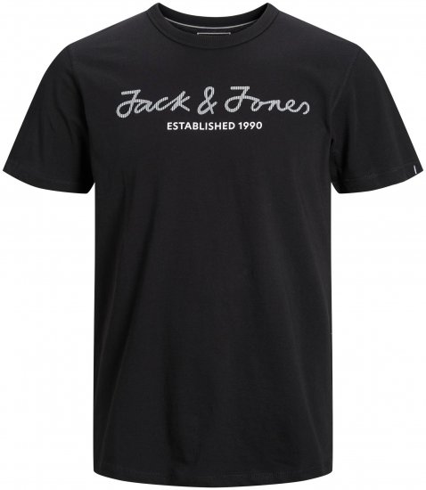 Jack & Jones JCOBERG UPSCALED TEE Black - Magliette - Magliette Uomo Taglie Forti