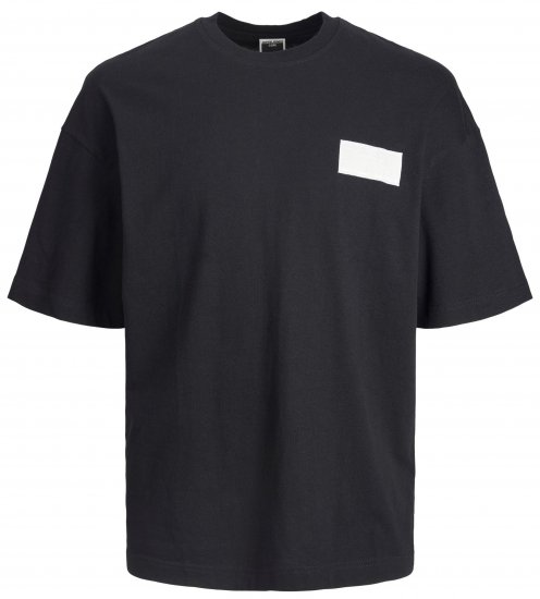 Jack & Jones JCONASA TEE Black - Magliette - Magliette Uomo Taglie Forti