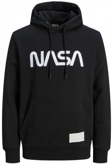 Jack & Jones JCONASA LOGO Hoodie Black - Felpe & felpe con cappuccio - Felpe & Felpe con Cappuccio Uomo Taglie Forti