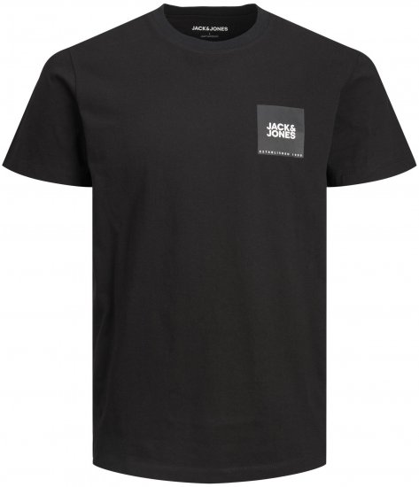 Jack & Jones JJLOCK TEE Black - Magliette - Magliette Uomo Taglie Forti
