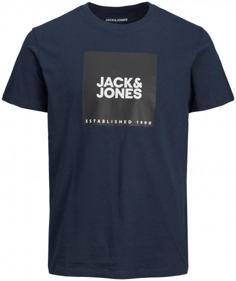Jack & Jones JJLOCK TEE Navy - Magliette - Magliette Uomo Taglie Forti