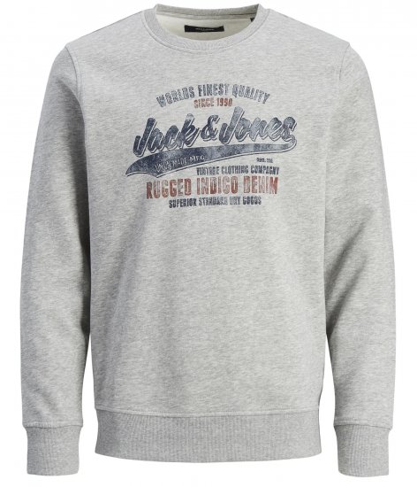 Jack & Jones JPRBLUBILLY Sweatshirt Grey - Felpe & felpe con cappuccio - Felpe & Felpe con Cappuccio Uomo Taglie Forti