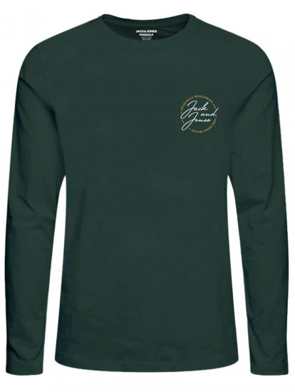 Jack & Jones JORJERRYS TEE LS Green - Magliette - Magliette Uomo Taglie Forti