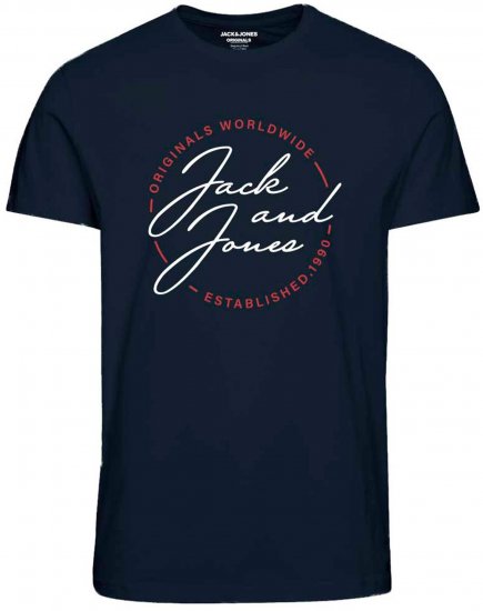 Jack & Jones JORJERRYS TEE Navy - Magliette - Magliette Uomo Taglie Forti