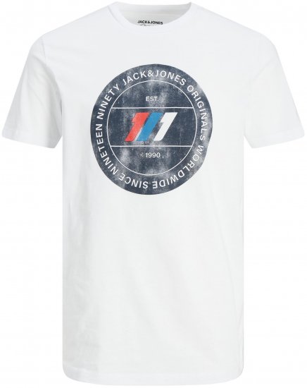 Jack & Jones JORNATE TEE White - Magliette - Magliette Uomo Taglie Forti