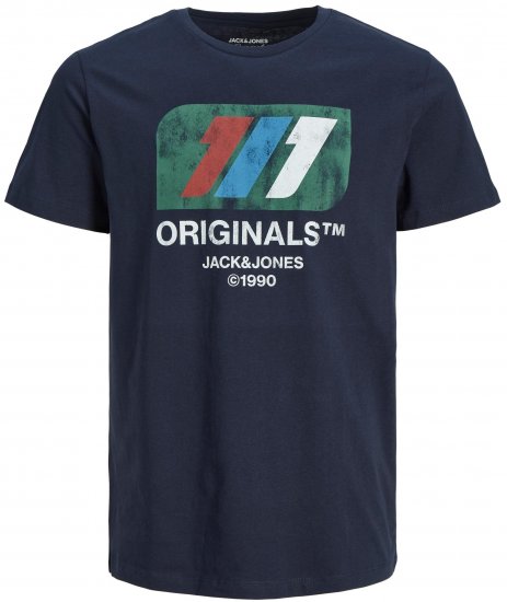 Jack & Jones JORNATE TEE Navy - Magliette - Magliette Uomo Taglie Forti