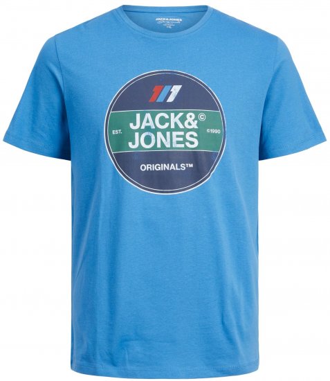 Jack & Jones JORNATE TEE Blue - Magliette - Magliette Uomo Taglie Forti