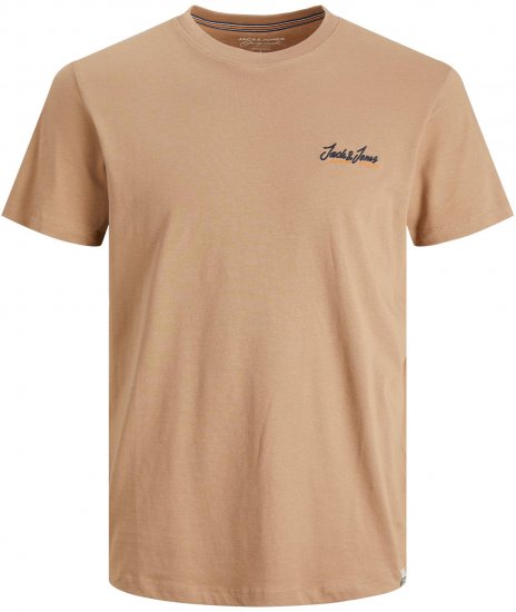 Jack & Jones JORPAUL TONS TEE Beige - Magliette - Magliette Uomo Taglie Forti