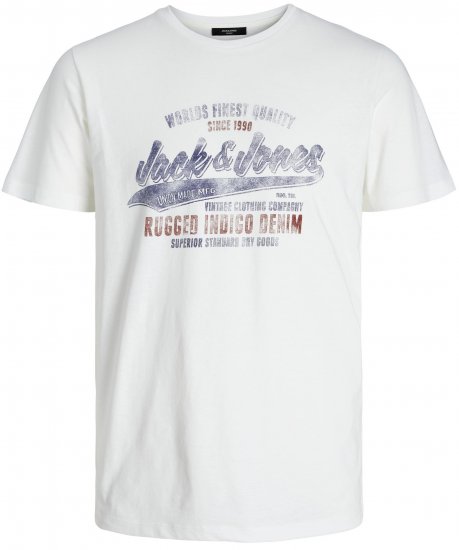 Jack & Jones JPRBLUBOOSTER TEE White - Magliette - Magliette Uomo Taglie Forti
