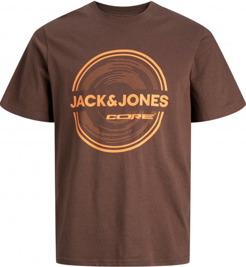 Jack & Jones JCOPILOU TEE SS CREW NECK Seal brown - Magliette - Magliette Uomo Taglie Forti