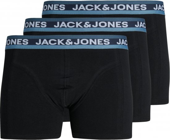 Jack & Jones JACDNA WB TRUNKS 3 PACK Black - Intimo & costumi da bagno - Intimo Taglie Forti Uomo