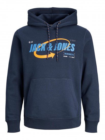 Jack & Jones JCOBLACK SWEAT HOODIE Navy Blazer - Felpe & felpe con cappuccio - Felpe & Felpe con Cappuccio Uomo Taglie Forti