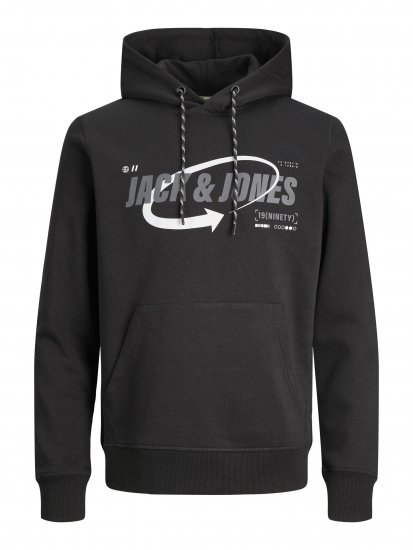 Jack & Jones JCOBLACK SWEAT HOODIE Black - Felpe & felpe con cappuccio - Felpe & Felpe con Cappuccio Uomo Taglie Forti