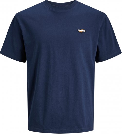 Jack & Jones JCOBLACK TEE SS CREW NECK Sky captain - Magliette - Magliette Uomo Taglie Forti