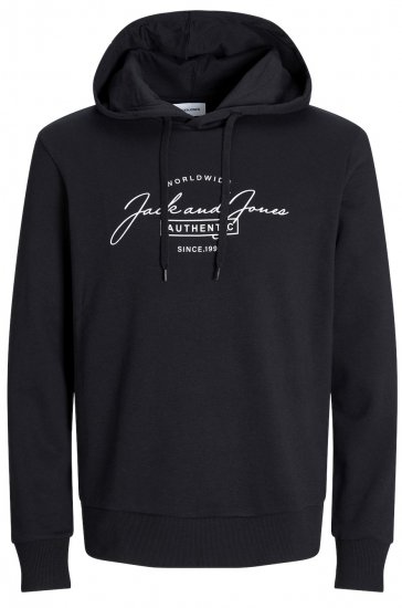 Jack & Jones JJFERRIS SWEAT Hoodie Black - Felpe & felpe con cappuccio - Felpe & Felpe con Cappuccio Uomo Taglie Forti