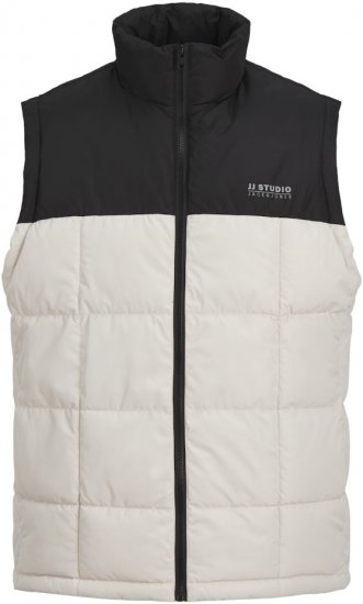 Jack & Jones BEN Square Quilted Bodywarmer Black/White - Giubbotti - Giubbotti Uomo Taglie Forti