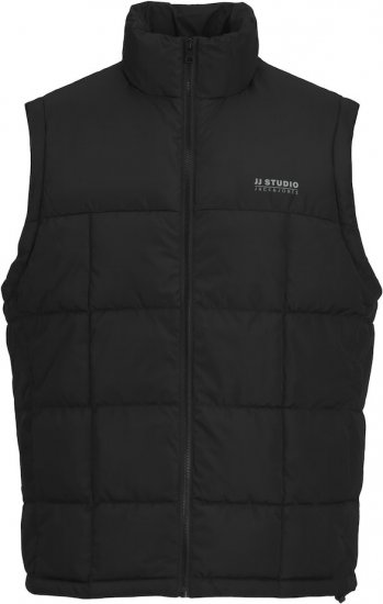 Jack & Jones BEN Square Quilted Bodywarmer Black - Giubbotti - Giubbotti Uomo Taglie Forti