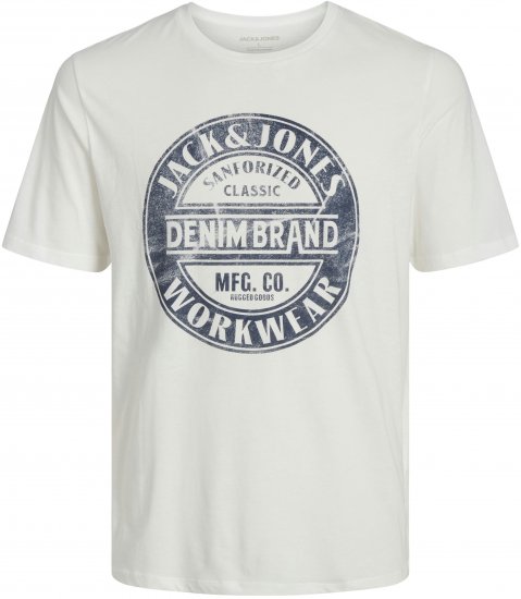 Jack & Jones JJJEANS T-shirt White - Magliette - Magliette Uomo Taglie Forti