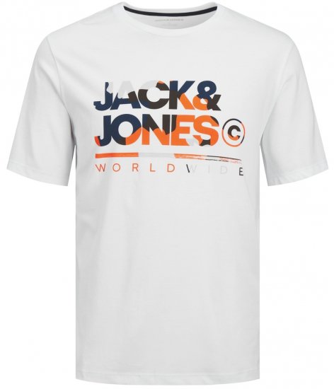 Jack & Jones JJLUKE T-Shirt White - Magliette - Magliette Uomo Taglie Forti