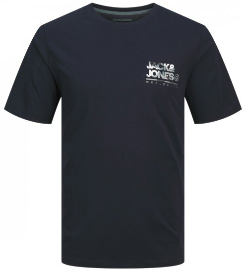 Jack & Jones JJLUKE T-Shirt Navy Blazer - Magliette - Magliette Uomo Taglie Forti
