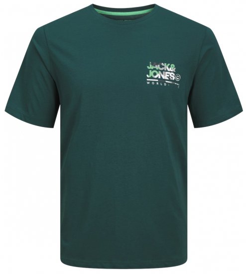 Jack & Jones JJLUKE T-Shirt Deep Teal - Magliette - Magliette Uomo Taglie Forti