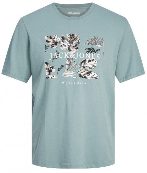 Jack & Jones JJFLOOR T-Shirt Goblin Blue - Magliette - Magliette Uomo Taglie Forti
