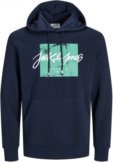 Jack & Jones Tiley Hoodie Navy Blazer - Felpe & felpe con cappuccio - Felpe & Felpe con Cappuccio Uomo Taglie Forti