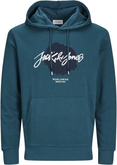Jack & Jones Tiley Hoodie Deep Teal - Felpe & felpe con cappuccio - Felpe & Felpe con Cappuccio Uomo Taglie Forti