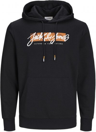 Jack & Jones Tiley Hoodie Black - Felpe & felpe con cappuccio - Felpe & Felpe con Cappuccio Uomo Taglie Forti