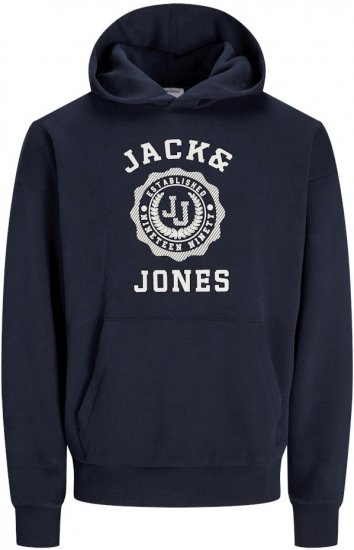 Jack & Jones VICTO Hoodie Navy Blazer - Felpe & felpe con cappuccio - Felpe & Felpe con Cappuccio Uomo Taglie Forti