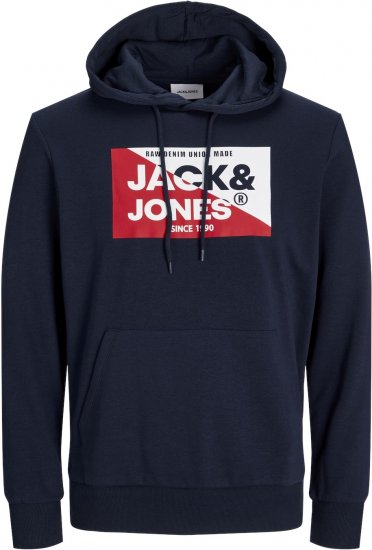 Jack & Jones JJNOLAN Hoodie Navy Blazer - Felpe & felpe con cappuccio - Felpe & Felpe con Cappuccio Uomo Taglie Forti