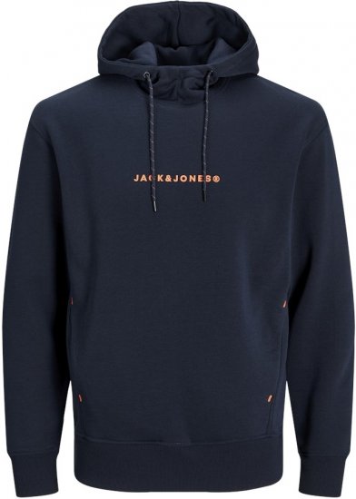 Jack & Jones TREE Hoodie Navy Blazer - Felpe & felpe con cappuccio - Felpe & Felpe con Cappuccio Uomo Taglie Forti