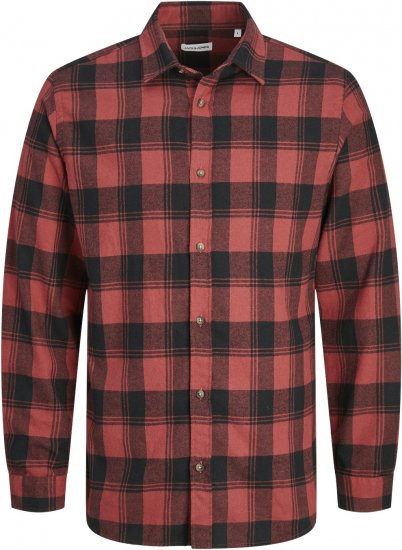 Jack & Jones JJJOSHUA Shirt Red - Camicie - Camicie Taglie Forti Uomo